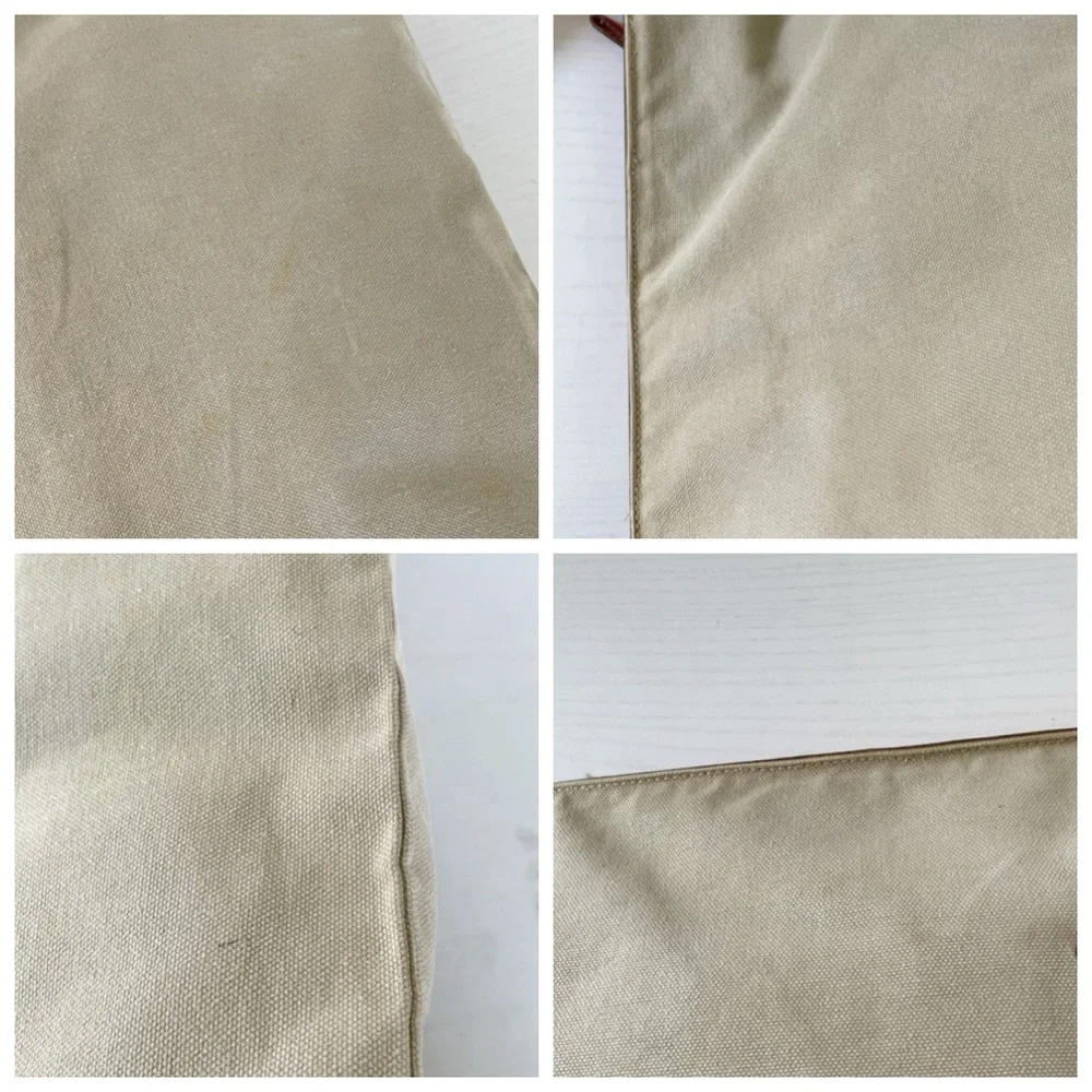 Prada tan canvas orange leather vintage oversized shoulder tote bag Y2K